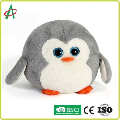 円形のペンギン25cmの赤ん坊の動物のPlushおもちゃの極度の柔らかい生地CPSCの証明書