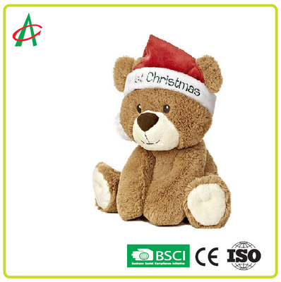 美しいテディー・ベアXmasのギフトのPlushおもちゃはぬいぐるみを私の第1クリスマス カスタマイズする