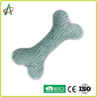 ISO9001ペットPlushおもちゃの骨はSqueakerとの15cm*5.5cmを形づけた