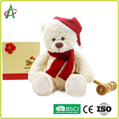 クリスマスの帽子を持つHuggable 25cm Plushテディー・ベア