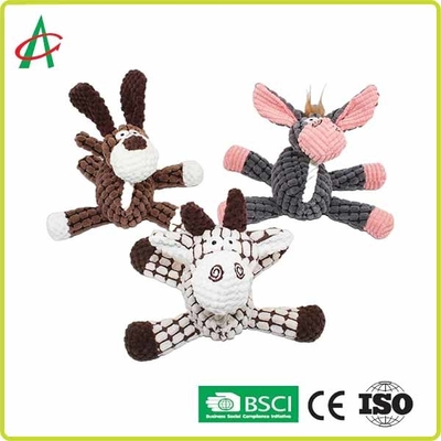 耐久ペット相互ピカピカのおもちゃのろば子犬および中型犬のためのPlushペットおもちゃ