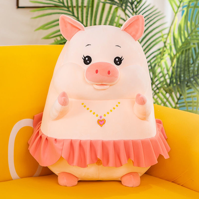 OEMの洗濯できる20inかわいいブタの女の子のためのPlushおもちゃの枕