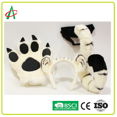 BSCI BPAの自由なトラの尾、足およびHairbandはぬいぐるみのPlushおもちゃを