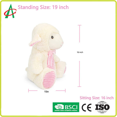 苛立ち20cm PPの綿PVのビロードのヒツジのPlushおもちゃ無し