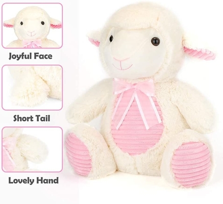 苛立ち20cm PPの綿PVのビロードのヒツジのPlushおもちゃ無し