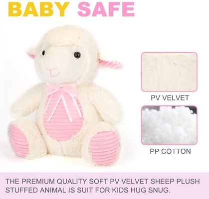 苛立ち20cm PPの綿PVのビロードのヒツジのPlushおもちゃ無し